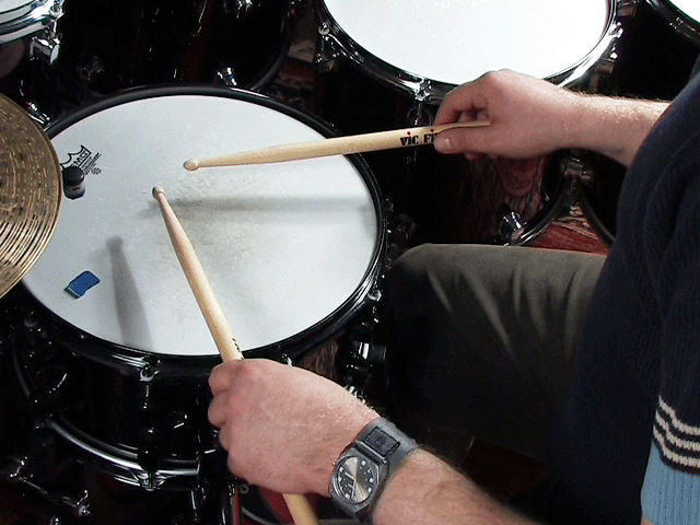 When you use the matched grip both hands are a mirror image of each other
